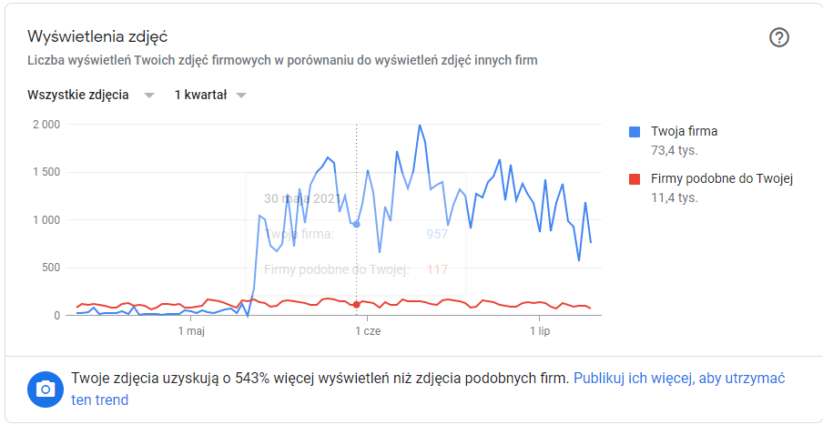 Google Moja Firma wyniki